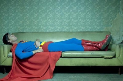 Superman on Couch